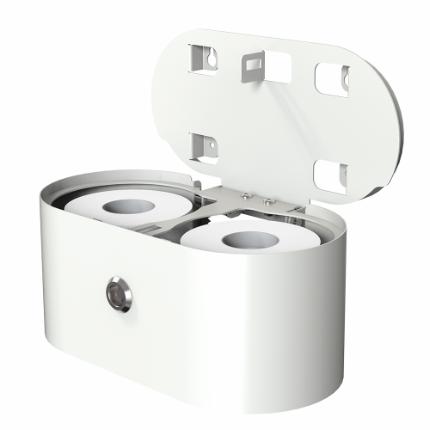 4076-LOKI DISTRIBUTEUR DE PAPIER TOILETTE POUR 2 ROULEAUX STANDARD, RAL